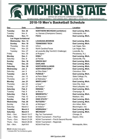 michigan state basketball schedule 2023 24|michigan state basketball schedule 2024.